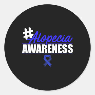 Alopecia bewustzijn Haarverlies Warrior Infect Ove Ronde Sticker