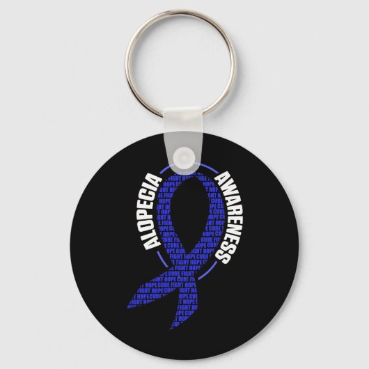 Alopecia Bewustzijn Haarverlies Warrior Medicatie  Sleutelhanger (Voorkant)