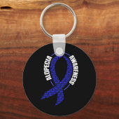 Alopecia Bewustzijn Haarverlies Warrior Medicatie  Sleutelhanger (Voorkant)