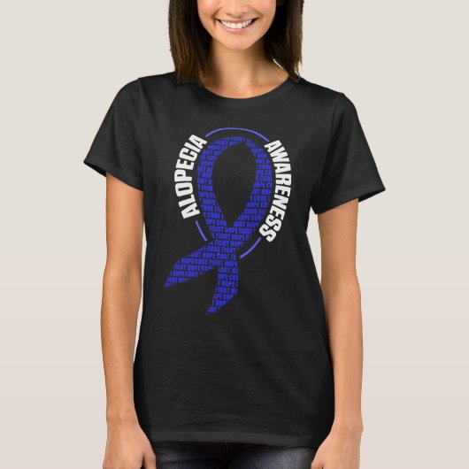 Alopecia Bewustzijn Haarverlies Warrior Medicatie  T-shirt (Voorkant)