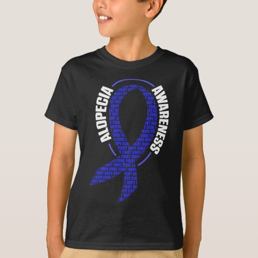Alopecia Bewustzijn Haarverlies Warrior Medicatie T-shirt (Voorkant)