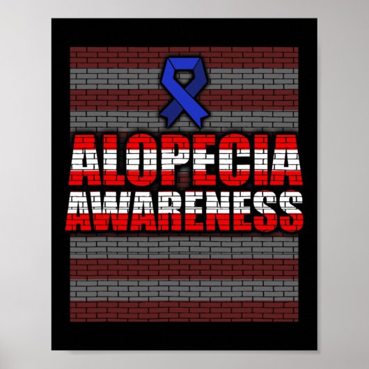 Alopecia Bewustzijn Haarverlies Warrior Patiëntenz Poster (Voorkant)