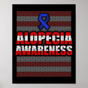 Alopecia Bewustzijn Haarverlies Warrior Patiëntenz Poster