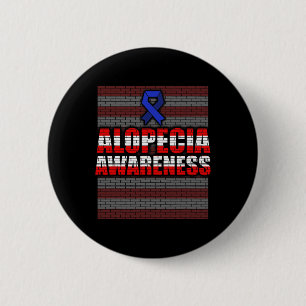 Alopecia Bewustzijn Haarverlies Warrior Patiëntenz Ronde Button 5,7 Cm