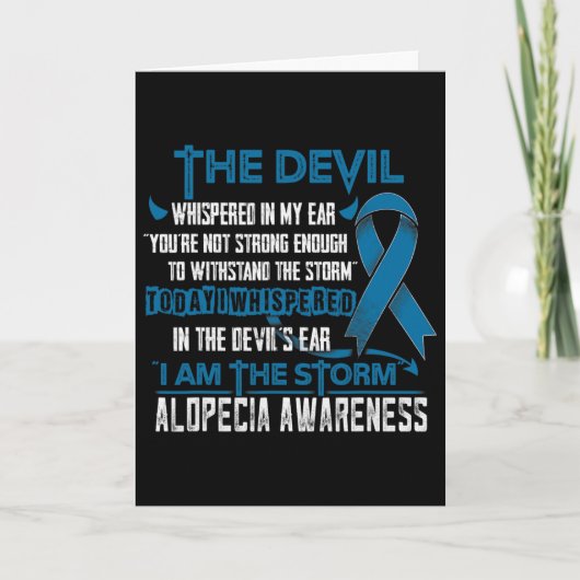 Alopecia bewustzijn Ik ben de stormduivel Kaart (Voorkant)