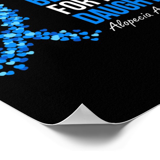 Alopecia Bewustzijn Ik Draag Blauw Voor Mijn Docht Poster (Hoek)