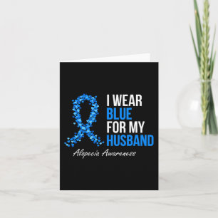 Alopecia Bewustzijn Ik Draag blauw voor mijn man B Kaart