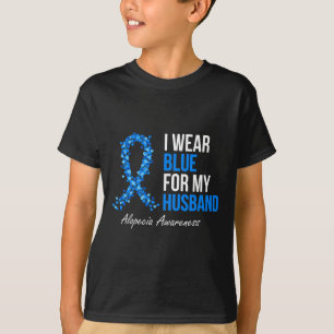 Alopecia Bewustzijn Ik Draag blauw voor mijn man B T-shirt