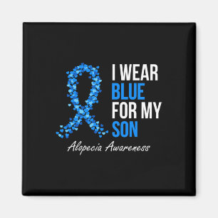 Alopecia Bewustzijn Ik Draag blauw voor mijn zoon  Magneet