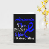 Alopecia Bewustzijn Moeder Ondersteuning Blauw Lin Kaart (Gele Bloem)