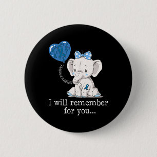 Alopecia Bewustzijn Olifant 1 Ronde Button 5,7 Cm