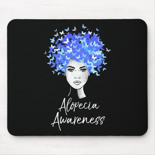 Alopecia Bewustzijn Vlinders Cadeau Muismat (Voorkant)