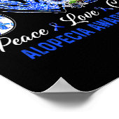 Alopecia Bewustzijn Vrede Liefde Kuur Gnoom Poster (Hoek)