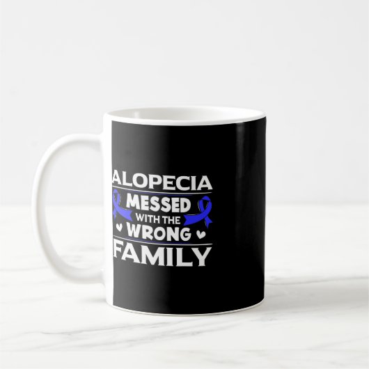 Alopecia heeft de verkeerde familie haar verloren koffiemok (Links)