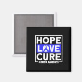 Alopecia Hope Love Healing Alopecia Areata Awarene Magneet (Voorkant / Achterkant)