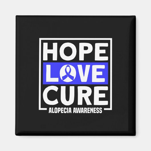 Alopecia Hope Love Healing Alopecia Areata Awarene Magneet (Voorkant)