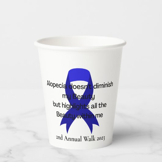 Alopecia Inspirerend papieren bekers (Voorkant)