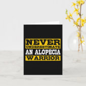 Alopecia Krijger Ondersteuning Haarverlies Bewustz Kaart (Gele Bloem)