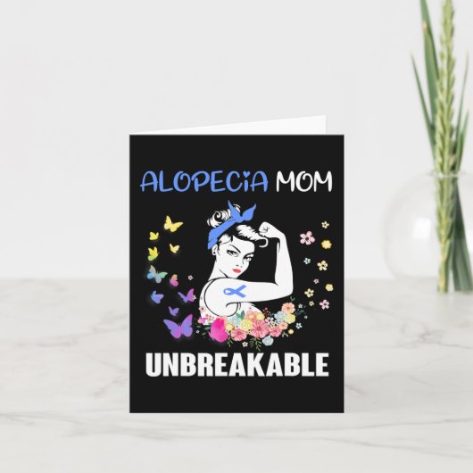 Alopecia Moeder ONBREEKBAAR Ondersteuning Alopecia Kaart (Voorkant)