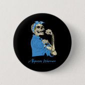 Alopecia Warrior Awareness Ondersteuning Sterk Ske Ronde Button 5,7 Cm (Voorkant)