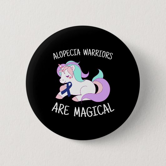 Alopecia Warrior Gift Ronde Button 5,7 Cm (Voorkant)