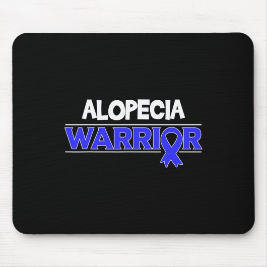 Alopecia Warrior Hair Losheid Awareness Ribbon Muismat (Voorkant)