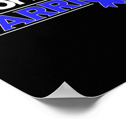 Alopecia Warrior Hair Losheid Awareness Ribbon Poster (Hoek)