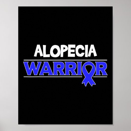 Alopecia Warrior Hair Losheid Awareness Ribbon Poster (Voorkant)