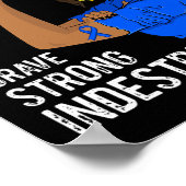 Alopecia Warrior Indestructible Survivor Awareness Poster (Hoek)