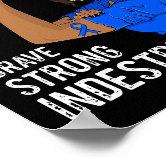 Alopecia Warrior Indestructible Survivor Awareness Poster (Hoek)