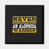 Alopecia Warrior ondersteunt haarverlies Magneet (Voorkant)