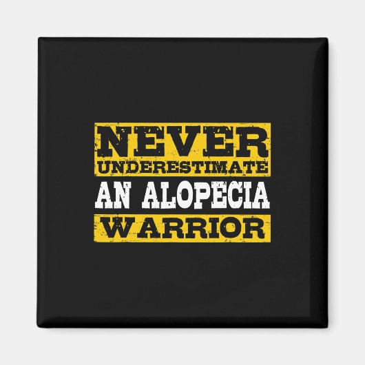 Alopecia Warrior ondersteunt haarverlies Magneet (Voorkant)