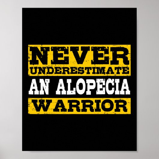Alopecia Warrior ondersteunt haarverlies Poster (Voorkant)