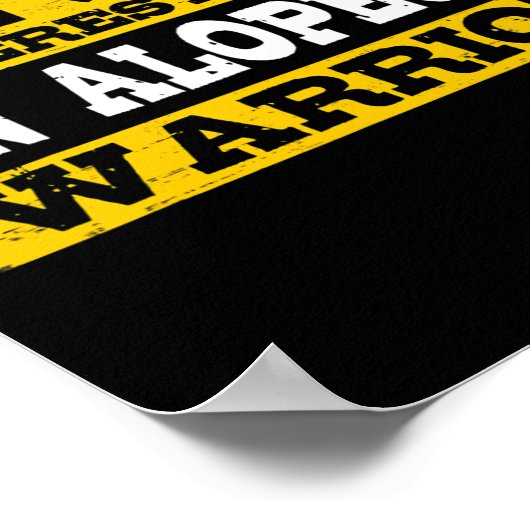 Alopecia Warrior ondersteunt haarverlies Poster (Hoek)