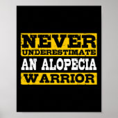 Alopecia Warrior ondersteunt haarverlies Poster (Voorkant)