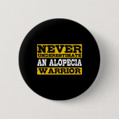 Alopecia Warrior ondersteunt haarverlies Ronde Button 5,7 Cm (Voorkant)
