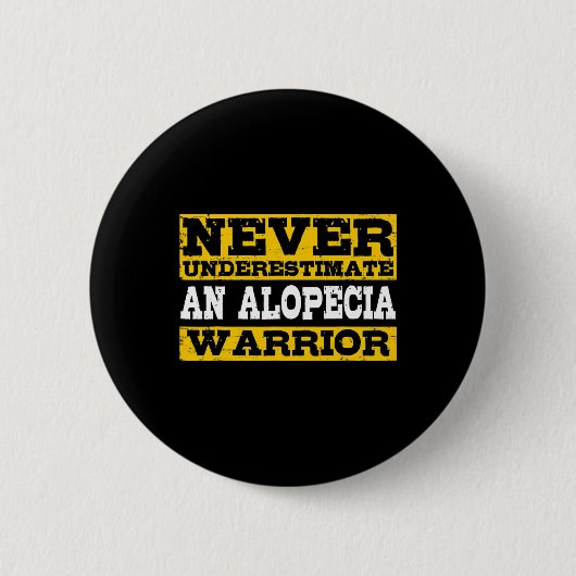 Alopecia Warrior ondersteunt haarverlies Ronde Button 5,7 Cm (Voorkant)