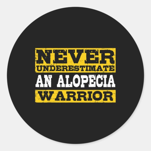 Alopecia Warrior ondersteunt haarverlies Ronde Sticker (Voorkant)