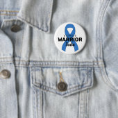 Alopecia Warrior Ribbon White Button (In situ)