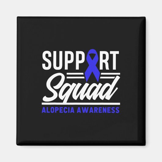 Alopecia Warrior Support Squad Alopecia Awareness Magneet (Voorkant)