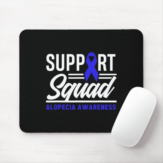 Alopecia Warrior Support Squad Alopecia Awareness Muismat (Met muis)