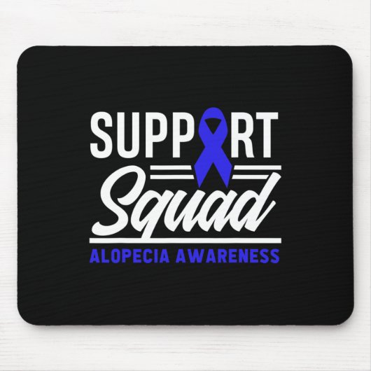 Alopecia Warrior Support Squad Alopecia Awareness Muismat (Voorkant)