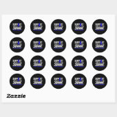 Alopecia Warrior Support Squad Alopecia Awareness Ronde Sticker (Vel)