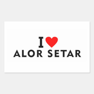 Alor Setar Maleisië liefde stad hart als reizen Rechthoekige Sticker