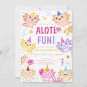 Alotl Fun Axolotl Under Sea Birthday Kaart (Voorkant)