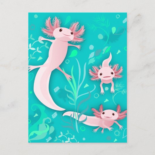 Alotta Axolotls Briefkaart (Voorkant)