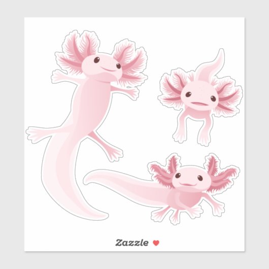 Alotta Roze Axolotls 3 Sticker Set (Vel)