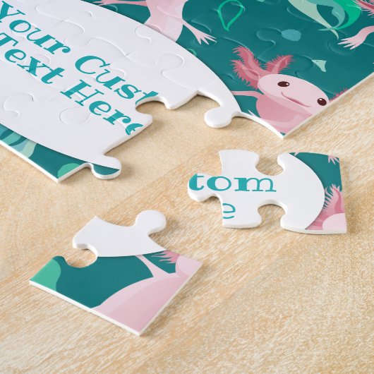 Alotta roze Axolotls Custom Jigzaag Puzzle Legpuzzel (Zijkant)