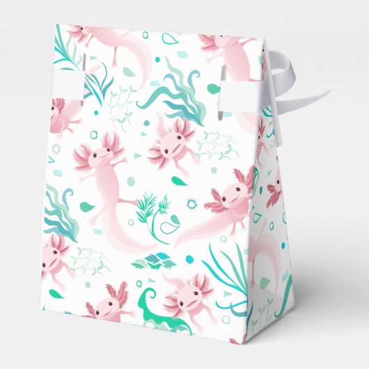 Alotta roze Axolotls on White Bedankdoosjes (Achterkant)