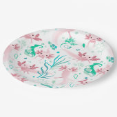 Alotta roze Axolotls on White Papieren Bordje (Gekanteld)